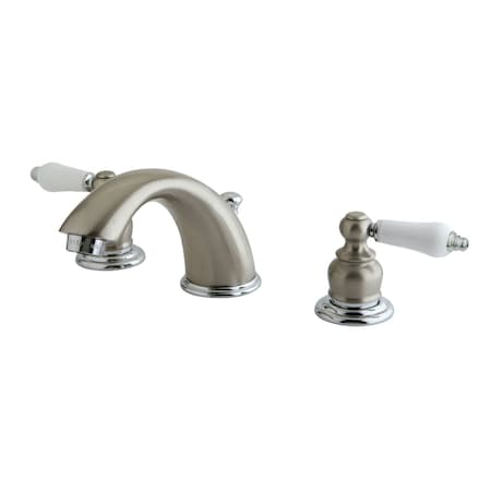 Kingston Brass KB977B Widespread Bathroom Faucet, Brushed Nickel/Polished Chrome KB977B